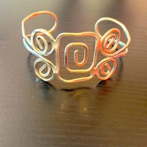 Very vintage handcrafted wire cuff bracelet